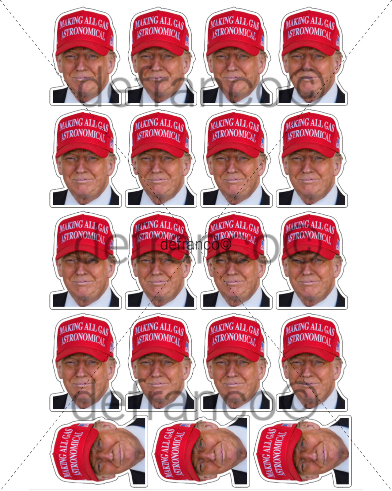 Donald Trump I DID THAT Stickers Decals Car Gas Pump Stickers IRAN Hat Stickers