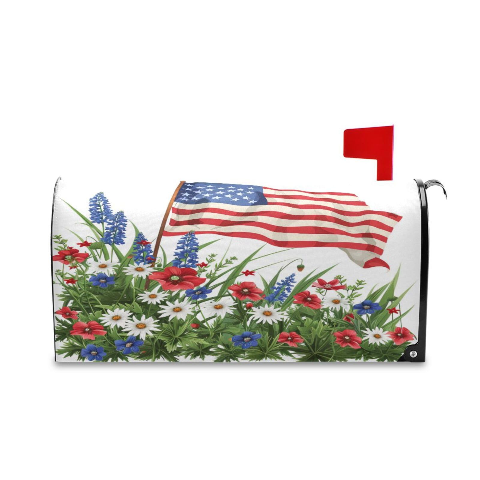 Senya July Fourth Mailbox Covers – American Flag 18×20.7in, 1
