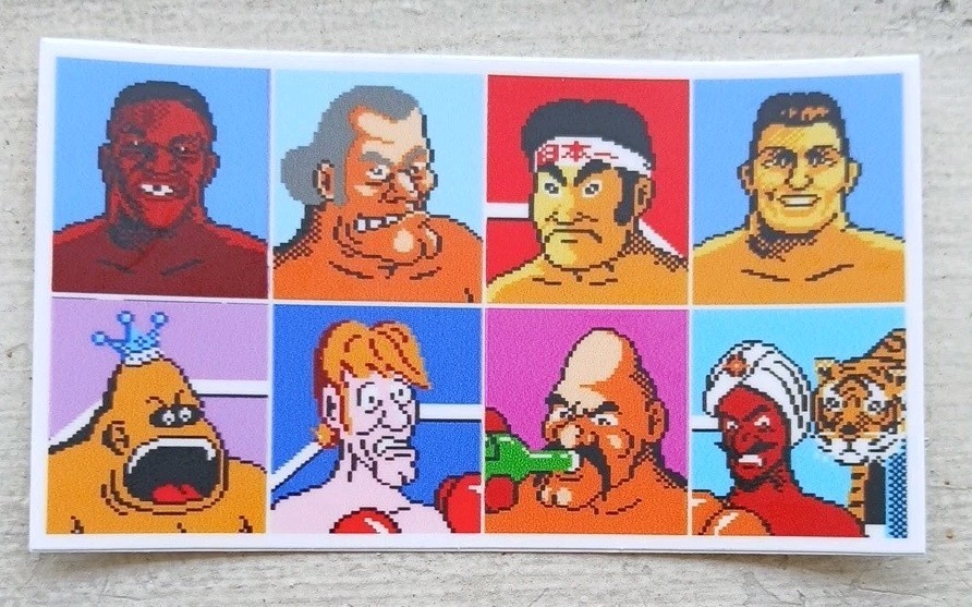 Mike Tyson's Punchout Nes Nintendo Custom Sticker Decal Mr Dream King Hippo Soda