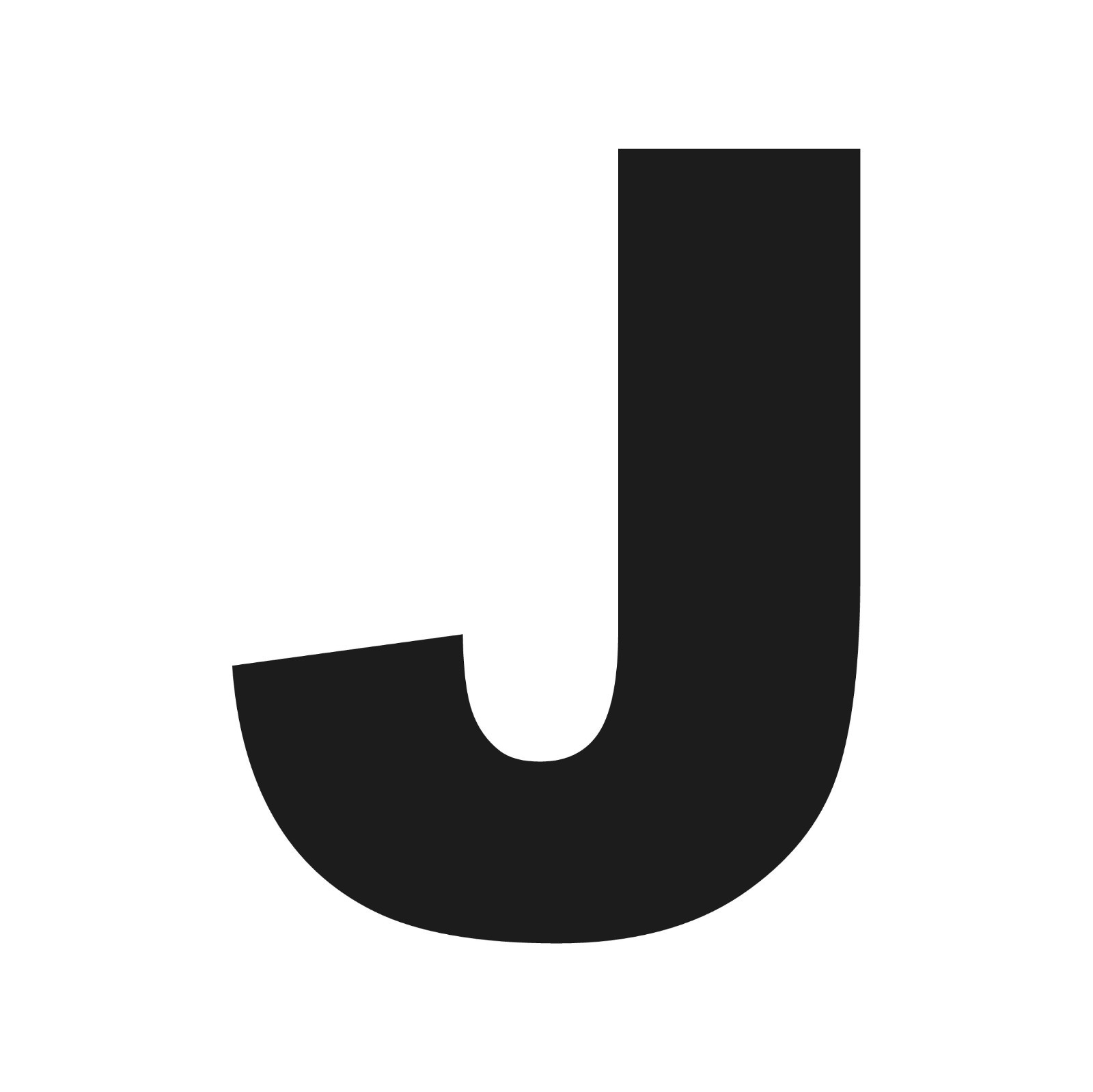 Letter J Initial Arial Black font Vinyl Sticker Decal Monogram Diploma