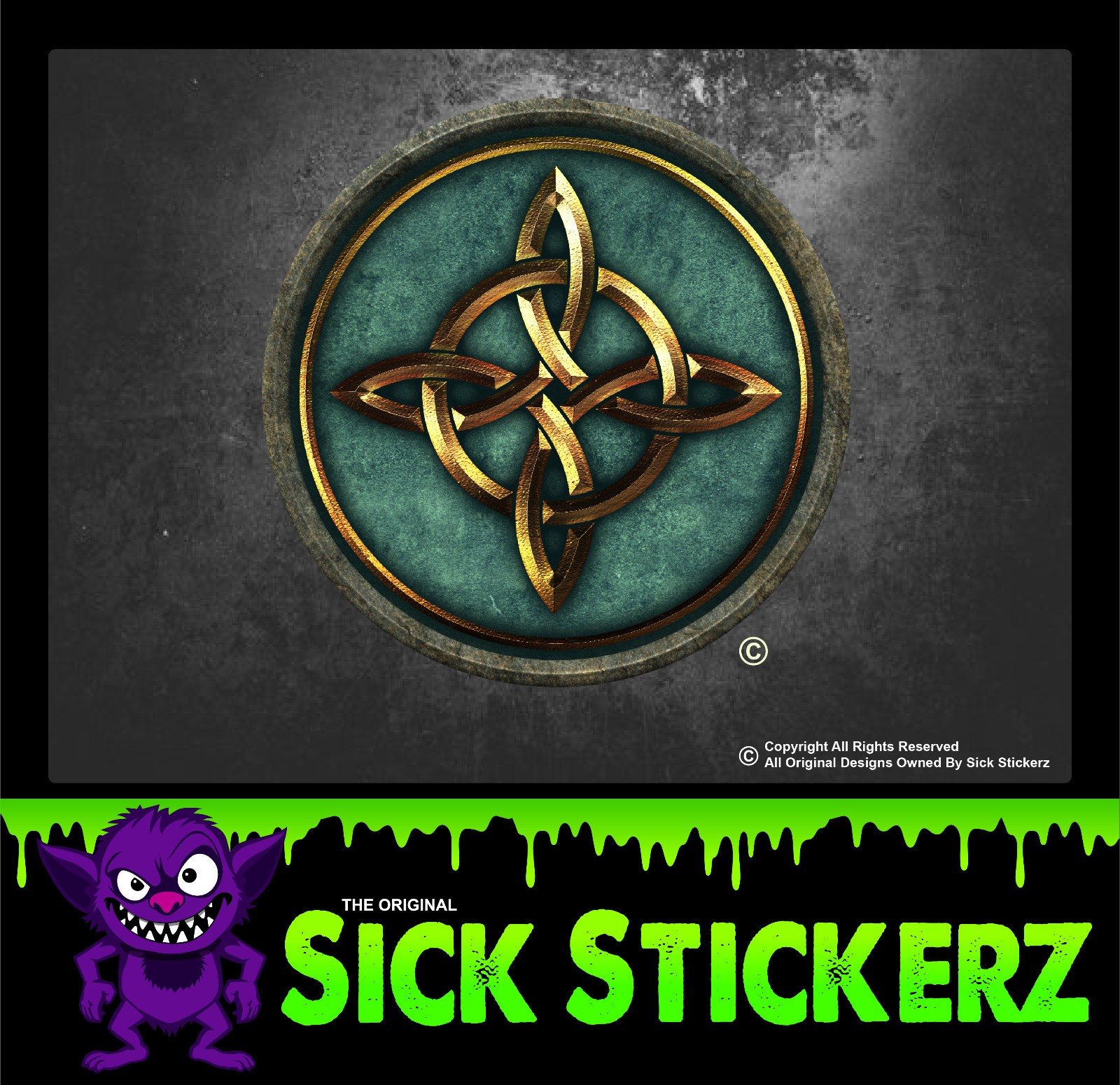 Wiccan Symbol Protection Sticker Decal Car Emo Goth Witch Warlock Witchcraft