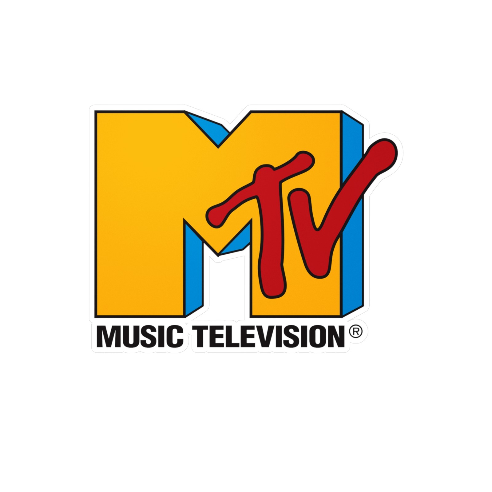 Retro MTV Music Television Vinyl Decals | Stickers for Laptops, Water