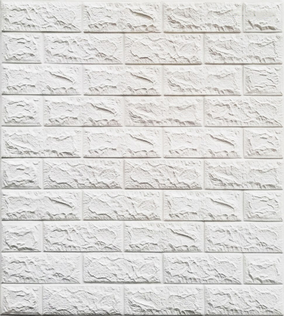 Self Adhesive, 3D, Foam, Wall Panels, Brick White, 31" x 27.5" 5 PIECES!