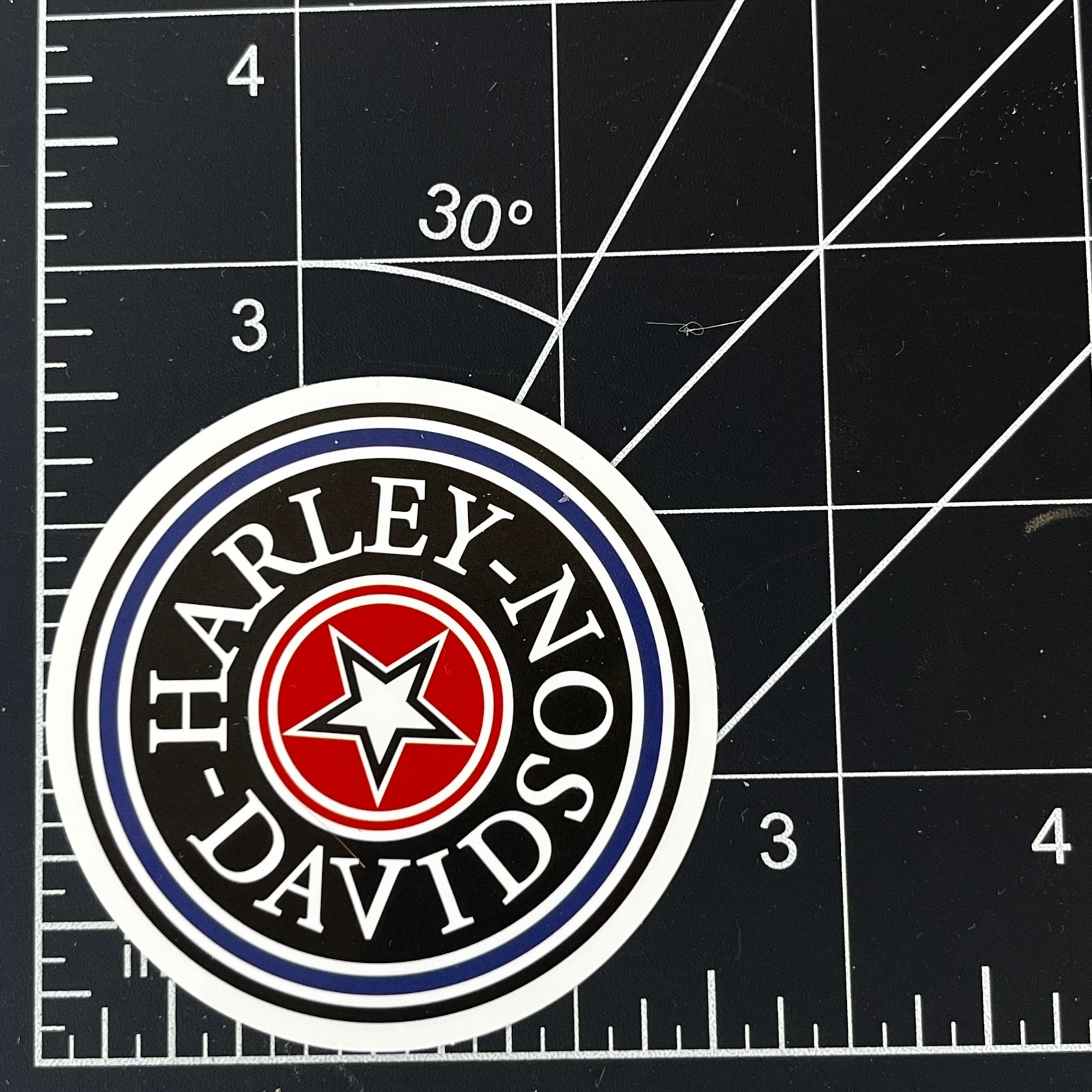 Harley Davidson Star Logo Vinyl Sticker Round Biker Motorcycle Motorbike