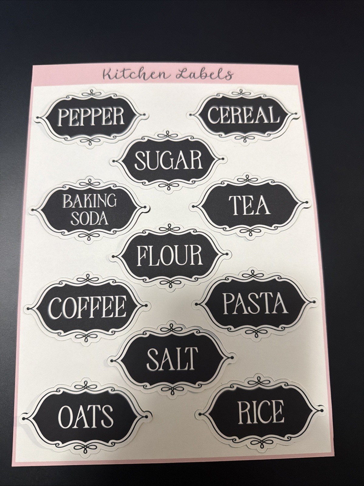 Kitchen Labels 2×1 Inches 11 Count Peel and Stick Name Labels for Food Storage