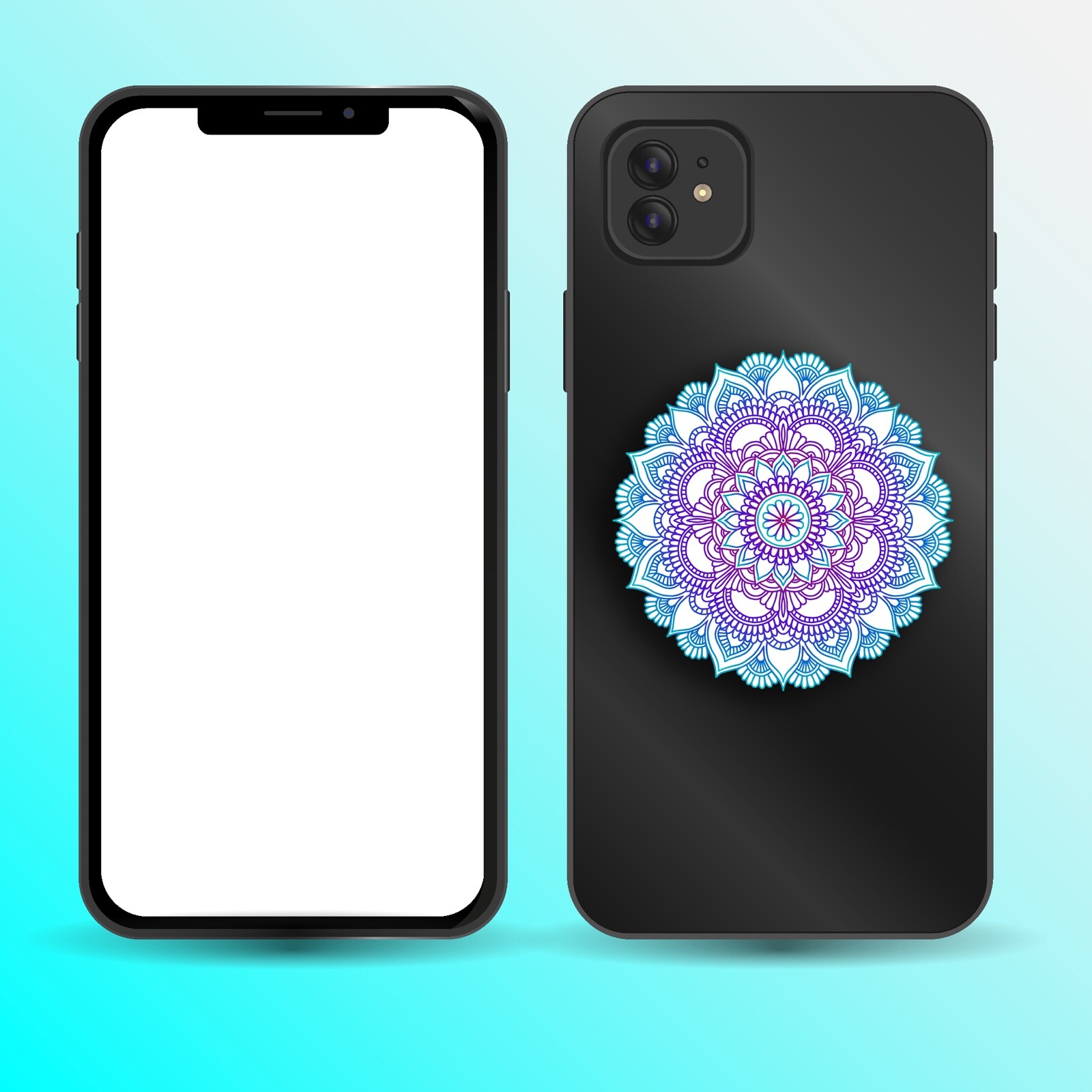 Vibrant Colorful Pattern Mandala Vinyl Sticker Car Sticker Decal Laptop Buddhist