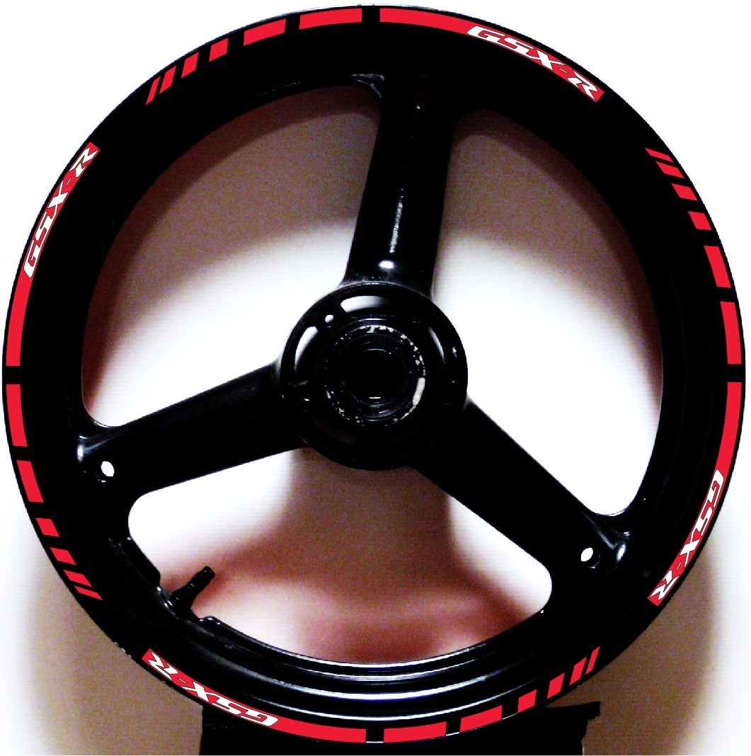CUSTOM 2 TONE GP RIM STRIPES WHEEL DECALS TAPE STICKERS SUZUKI GSXR 600 750 1000