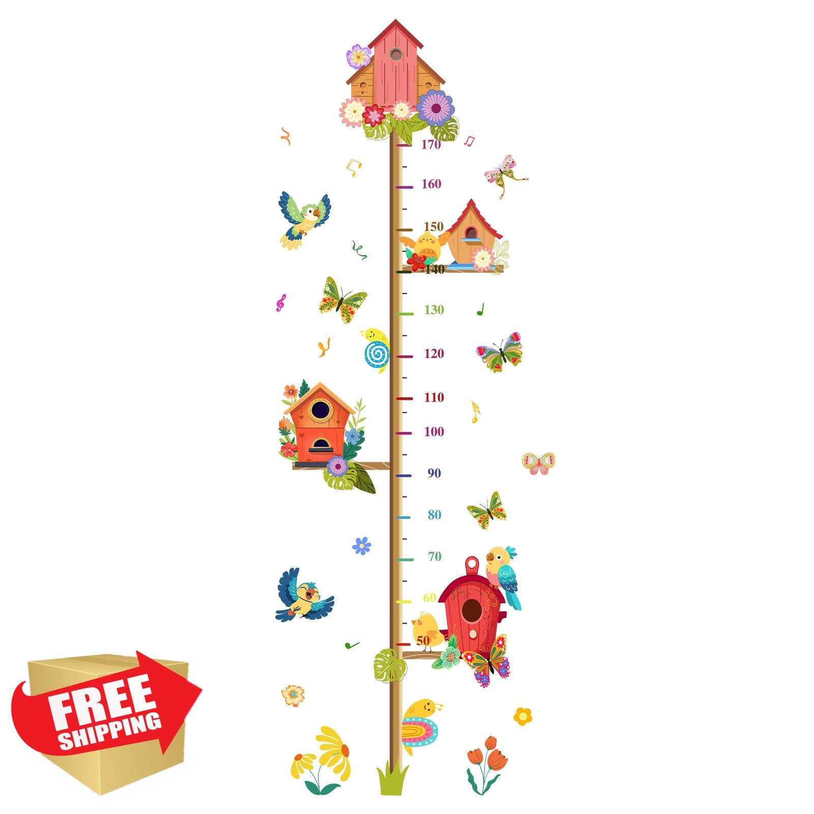 Raoformi Green Fairy Tale Forest Growth Chart Decal