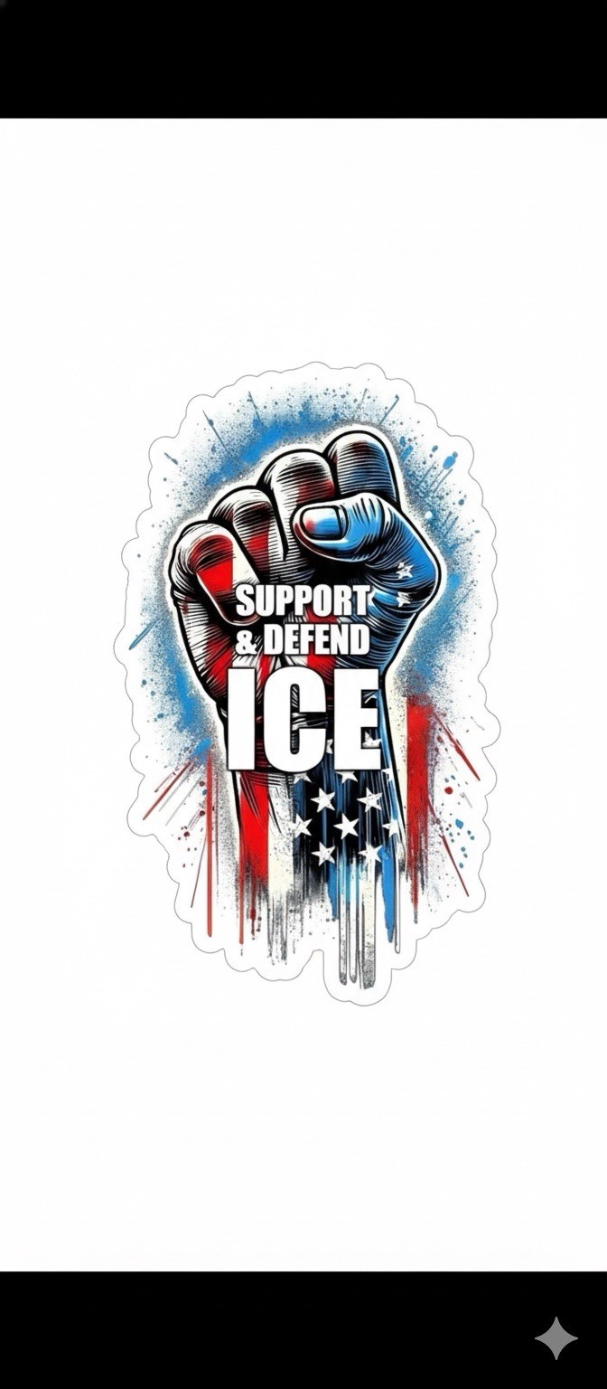 Support iCE Sticker 4” Pro Trump, Pro I.c.e. Sticker For Tumbler And More
