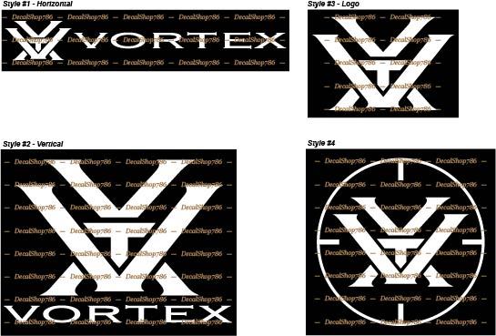 Vortex Optics – Tactical/Hunting Scopes – Vinyl Die-Cut Peel N' Stick Decals
