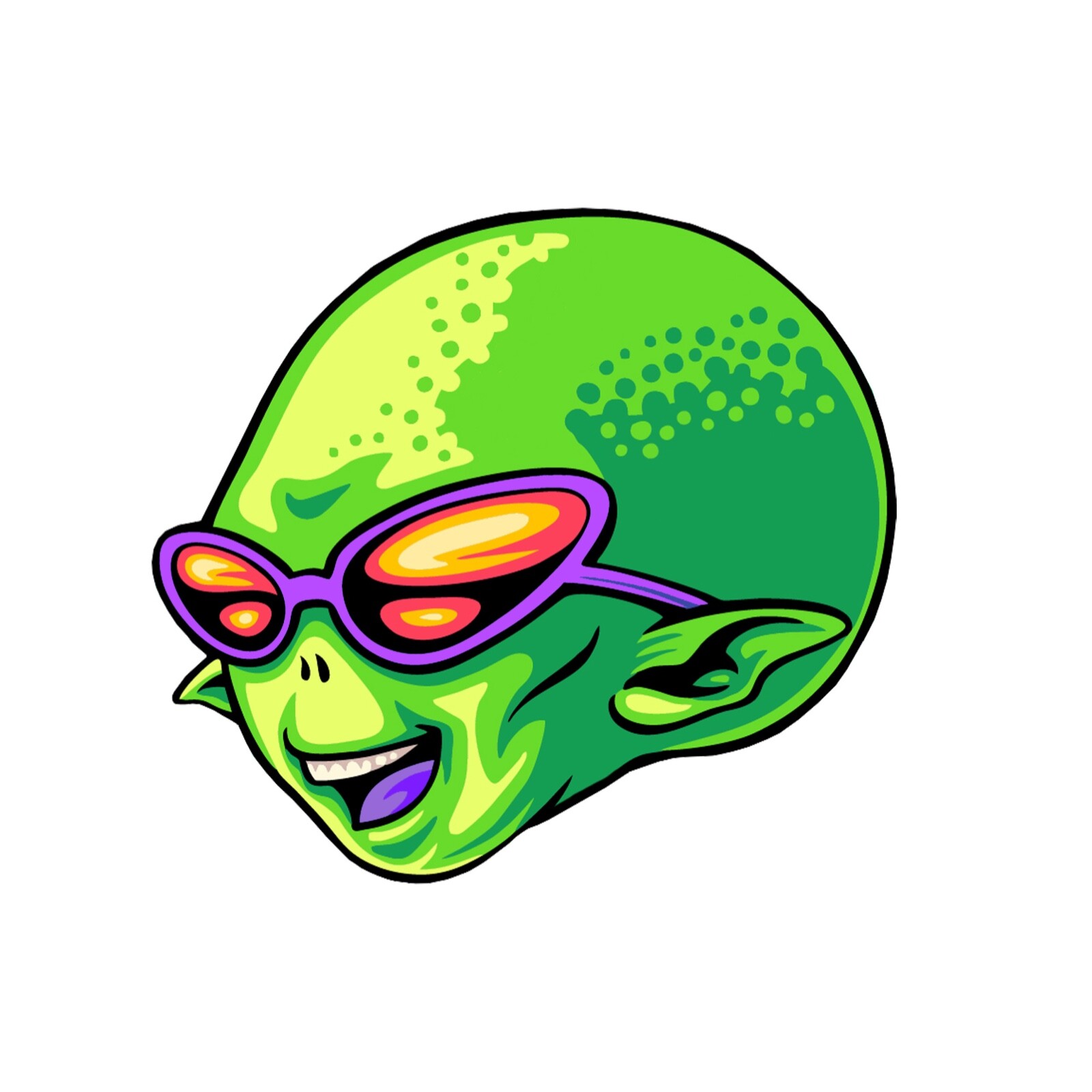 Cool Funny Alien Head Decal Sticker Face Space Area 51 Vinyl Die Cut Car