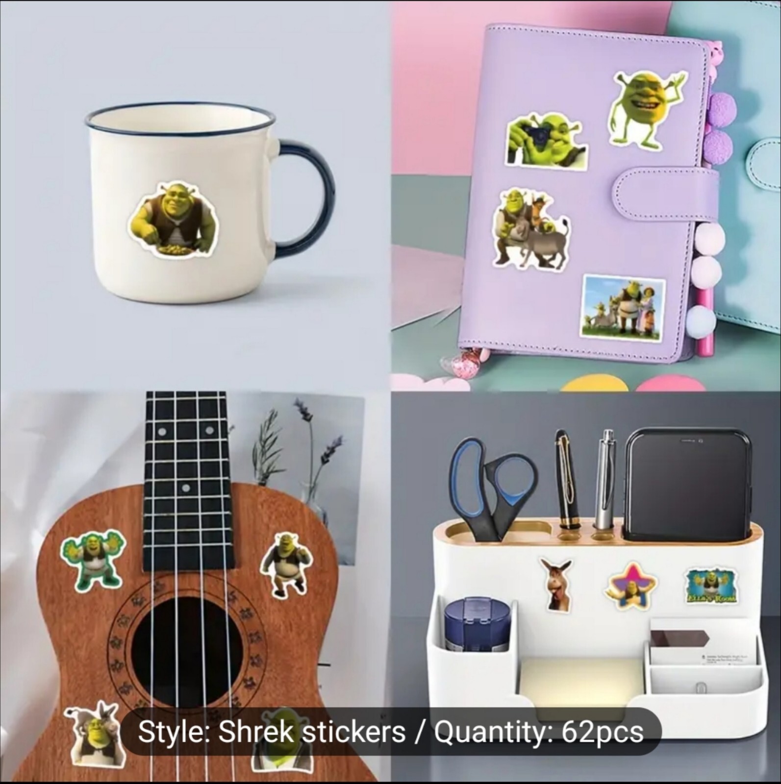 20 PCS Shrek Movies (Unofficial) Funny Kids Animated Stickers BRAND NEW