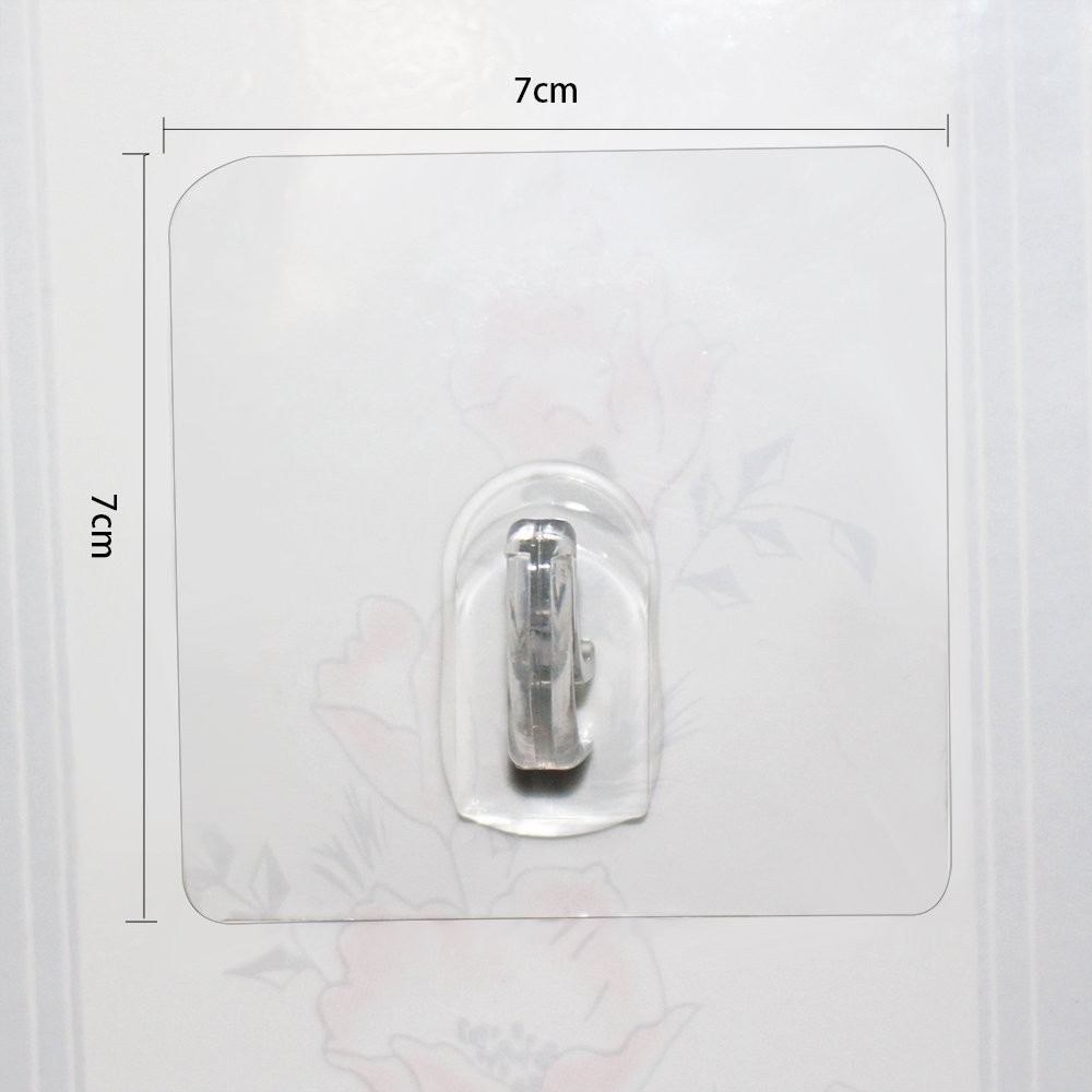 Hawsam 8PCS Clear Adhesive Sticky Wall Hooks,No Drilling Strong Waterproof St…