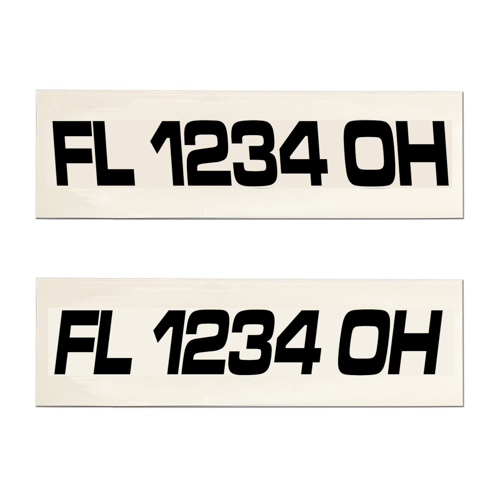 Boat Kayak Registration Numbers Vinyl Decal Set – 3" Tall USCG & State Compliant
