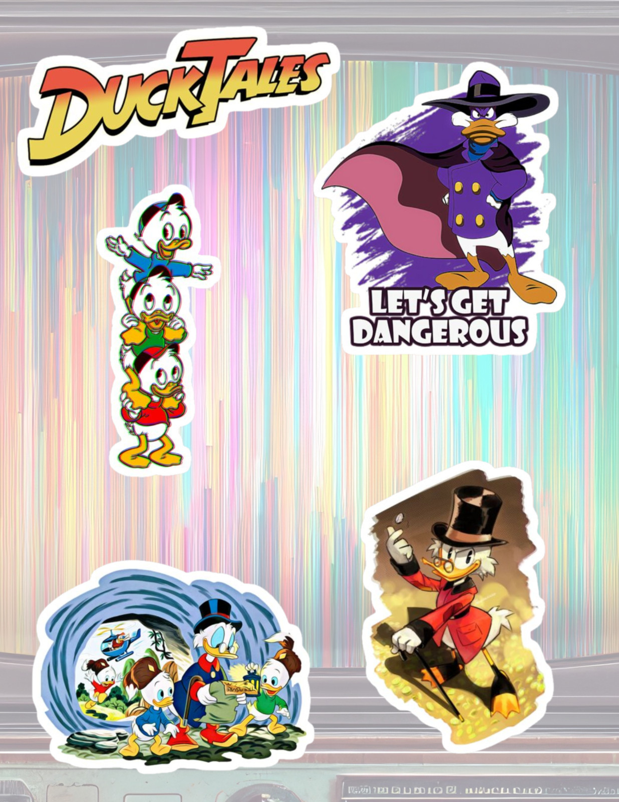 Ducktales 80's cartoons 5pc Sticker Pack