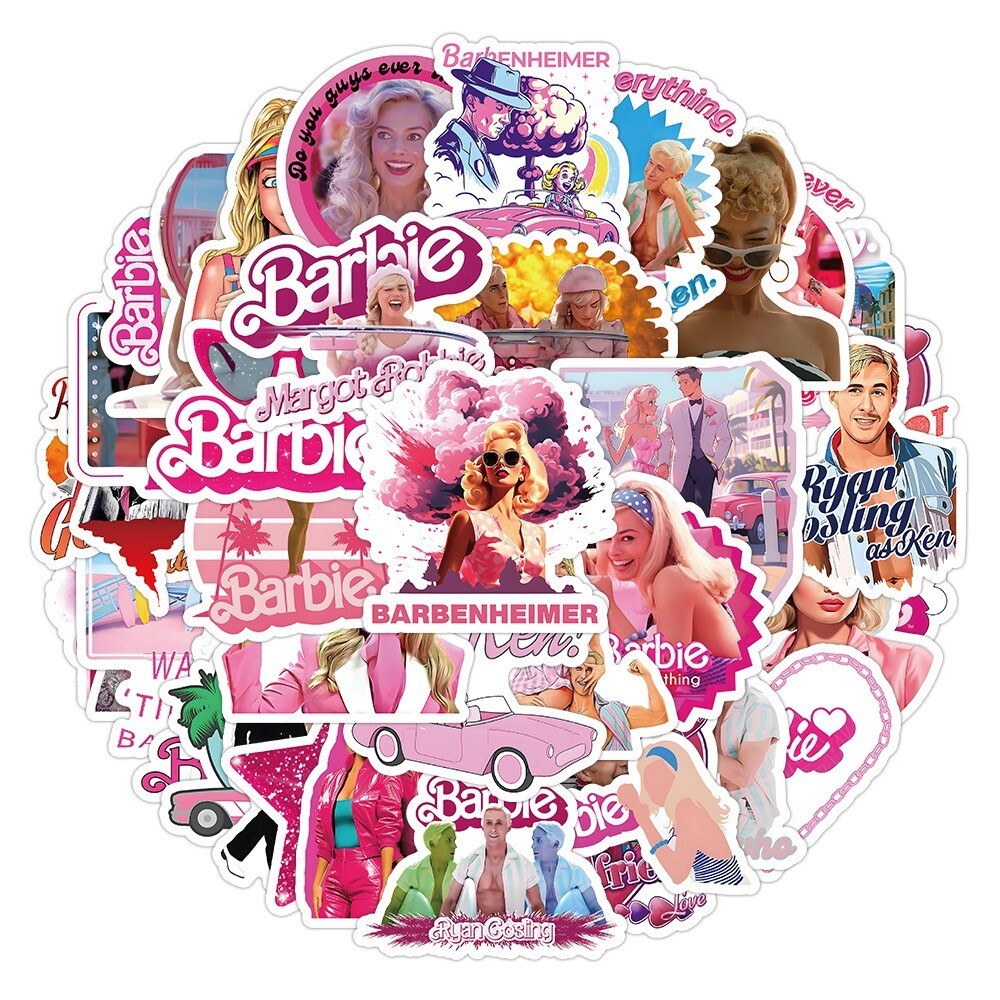 50 Barbie Movie Sticker Pack – Waterproof Vinyl – Ken Kenergy Margot Robbie