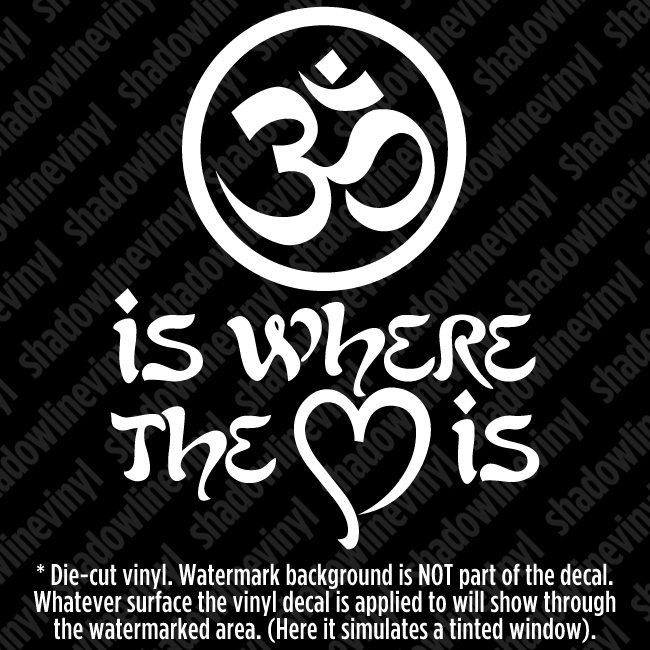 Om Spiritual Namaste Yoga Pants Vinyl Decal Sticker Meditation Hatha Hindu Aum