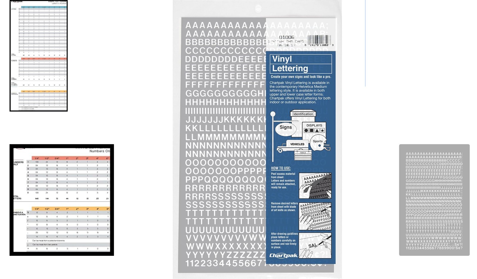Creative Self-Adhesive Vinyl Letters and Numbers Set – 610pcs, 1/4 Inch White