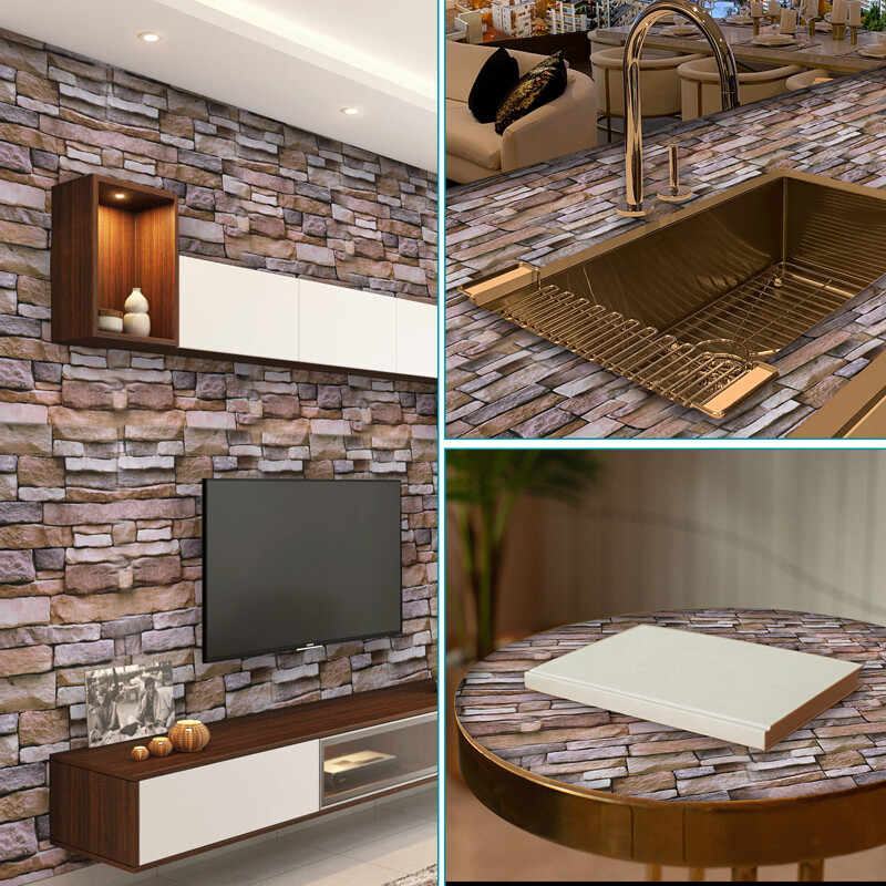9.9ft Marble Contact Paper Waterproof Self Adhesive Wallpaper Kitchen Countertop
