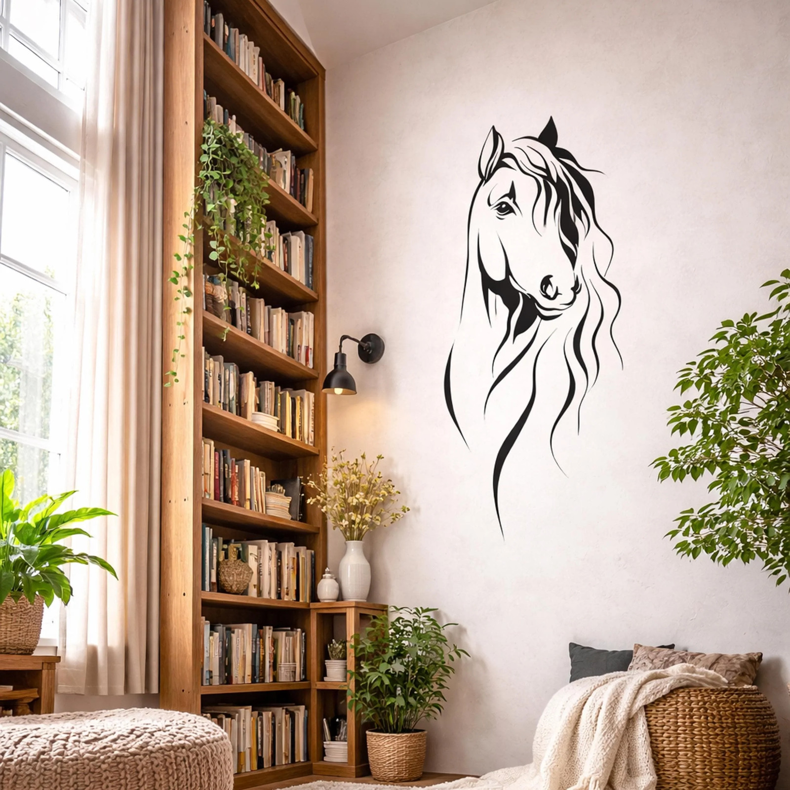 Minimalist Horse Decal | Equestrian Line Art