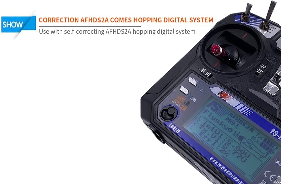 Flysky FS-i6 RC Transmitter and Receiver FS-iA6 6 Channels 2.4GHz AFHDS…