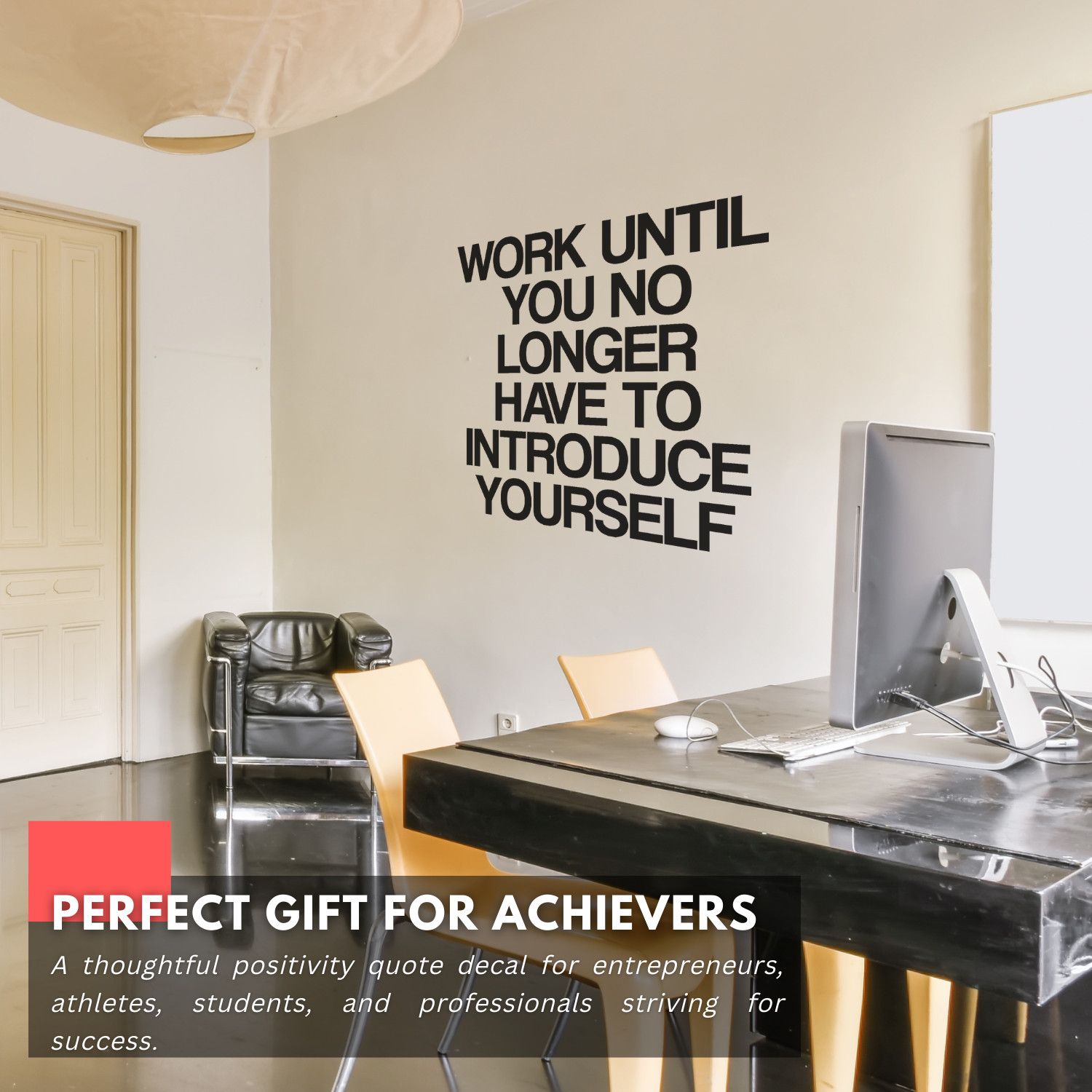 Work Until You Motivational Inspirational Wall Decal Sticker Vinyl Quote Office