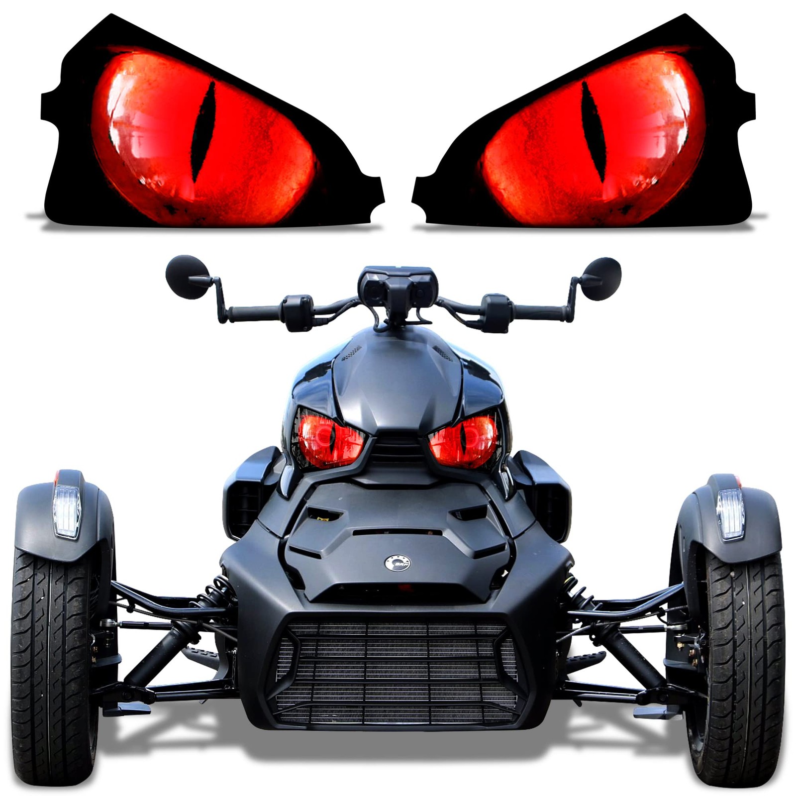 Roadster Headlight Eye Graphics Decal Cover Compatible With Canam Ryker 20192022