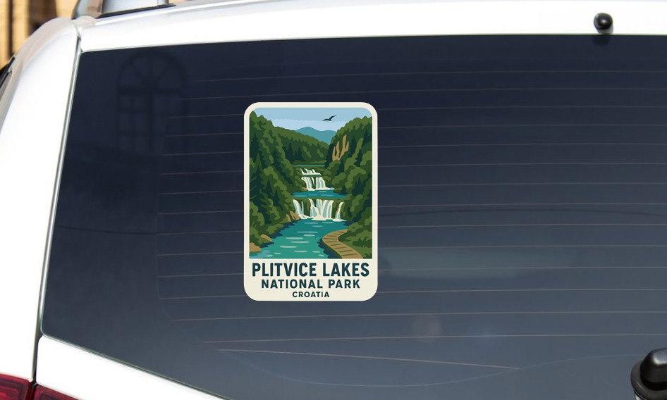 Plitvice Lakes Croatia National Park Sticker Decal Vinyl Die-Cut World