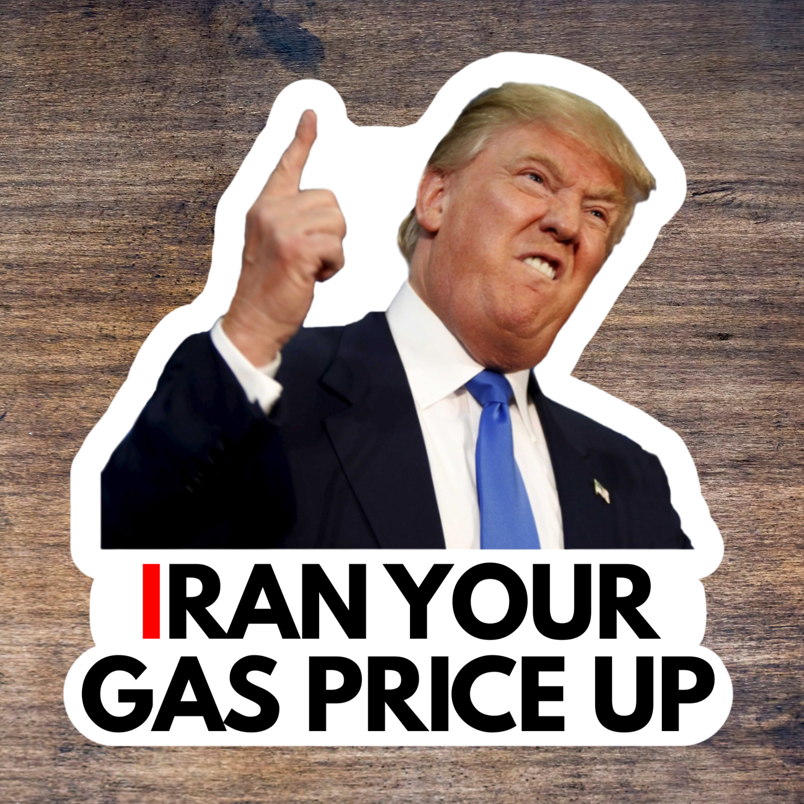 300 Trump Stickers "IRAN YOUR GAS PRICE UP" Gas Pump Waterproof Vinyl NEW – 1.5"