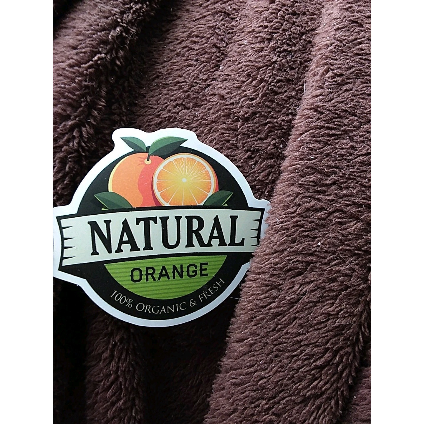 Natural Orange 100% Organic & Fresh Sticker Decal
