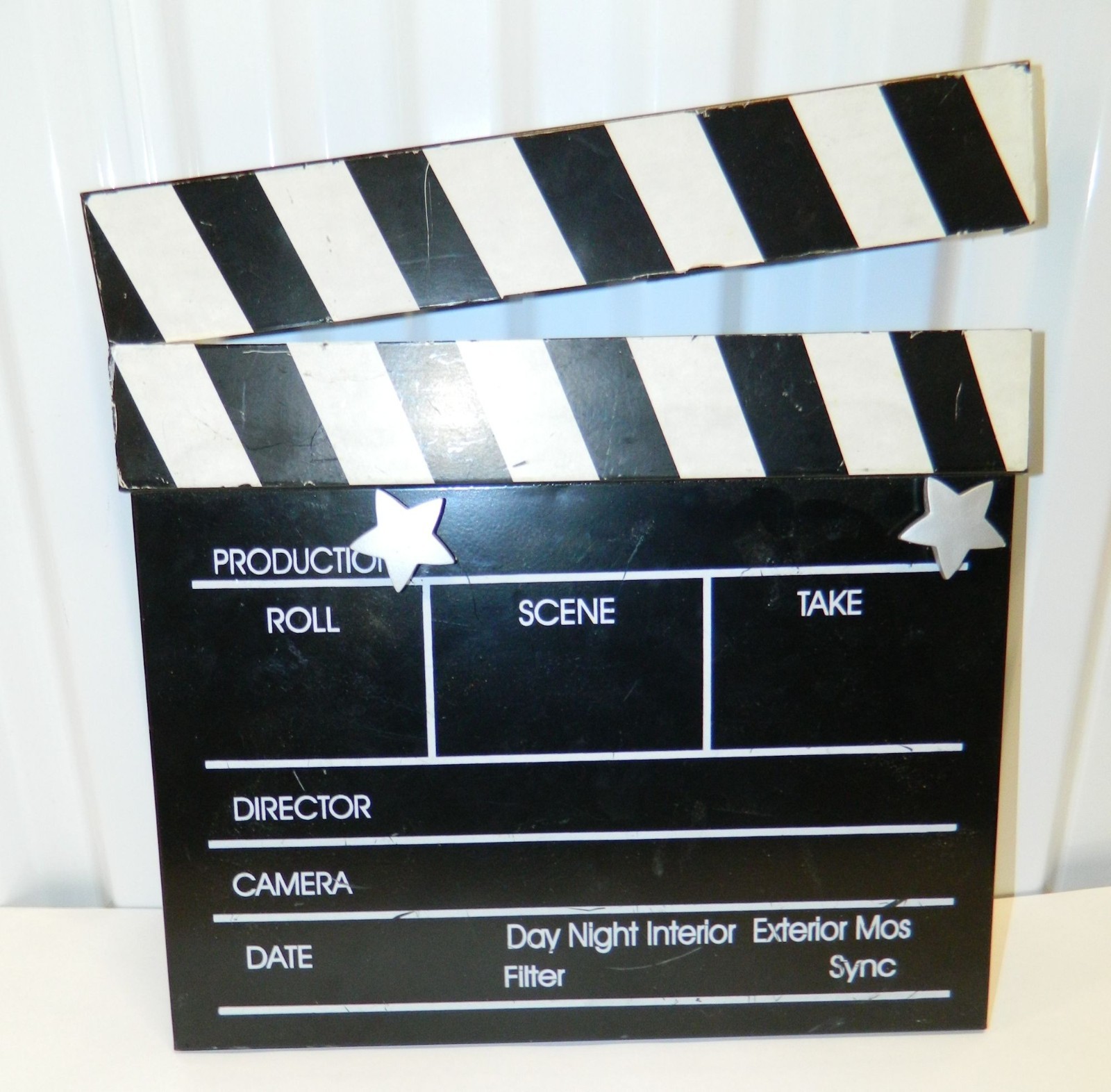 Hollywood Style Directors Film Clapboard 13" X 15" Movie Room Theater Wall Decor