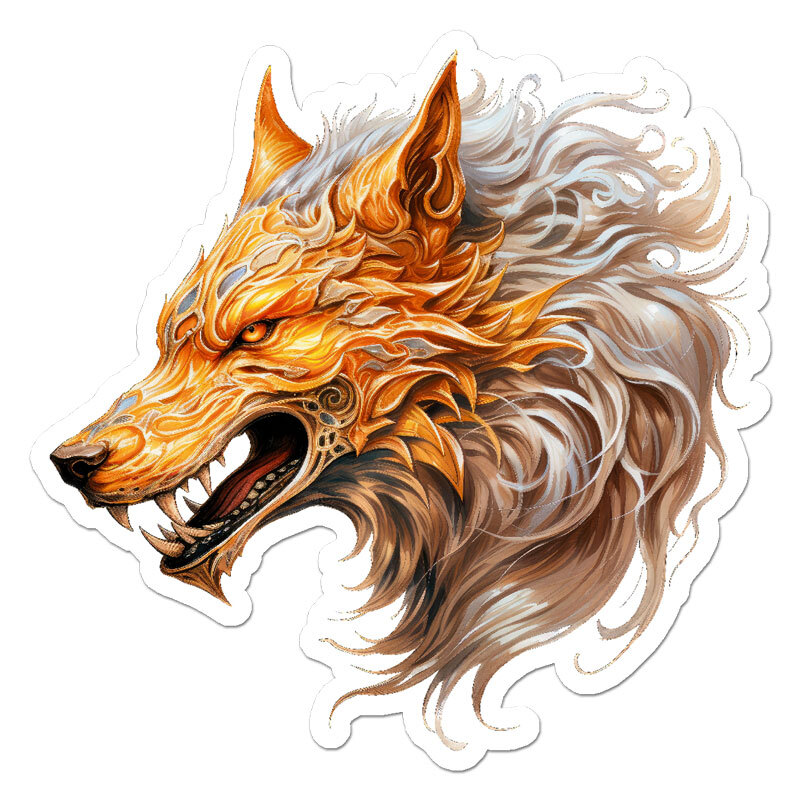 Tribal Wolf, Vinyl Decal Sticker, Indoor Outdoor, 3 Sizes, #11977
