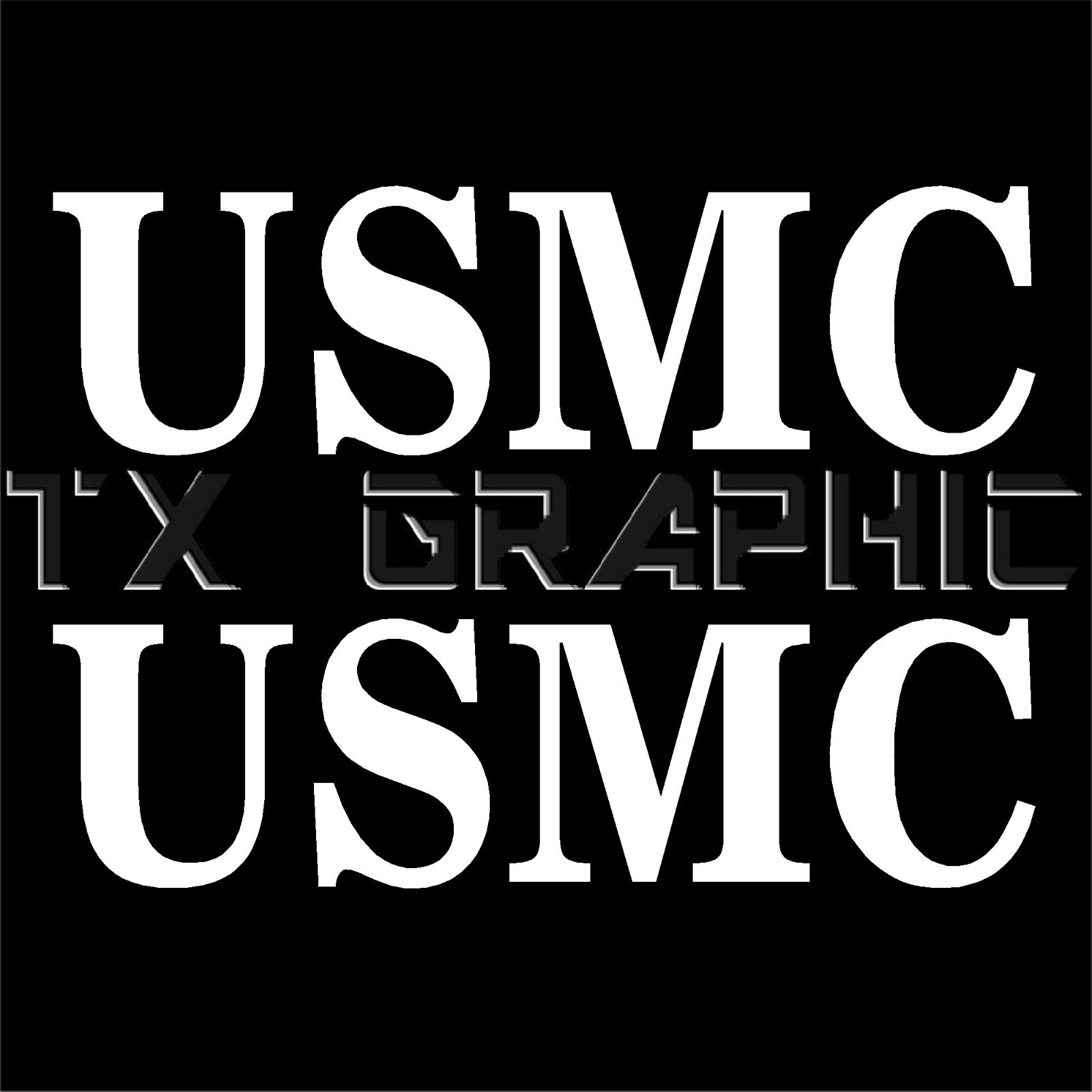 USMC VINYL DECAL UNITED STATES MARINE CORPS STICKER, 1 SET OF 2