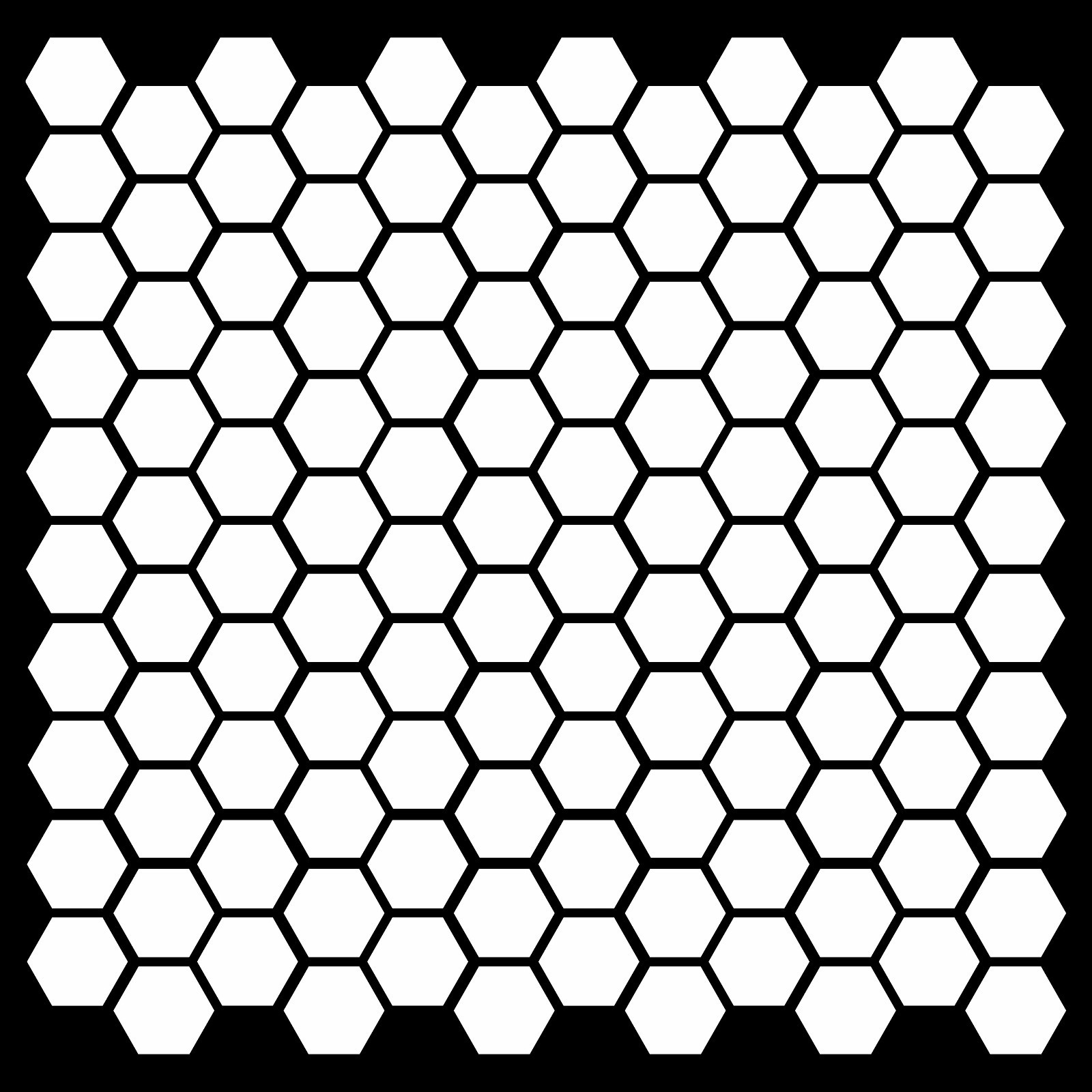 Hexagons (120) 1" Vinyl Decals – Hexagon Polygon 6 Decor Accent – Stickers