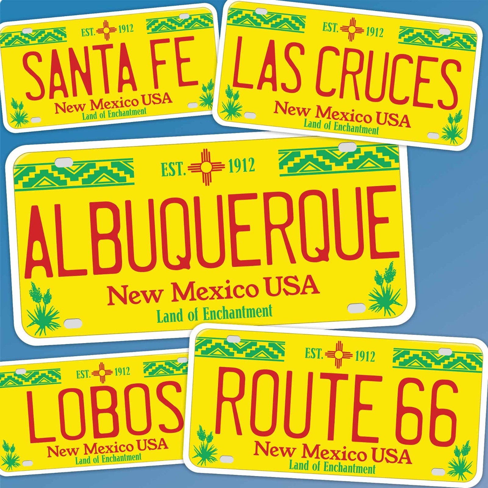 New Mexico License Plate Stickers – Choose Your NM City Decal