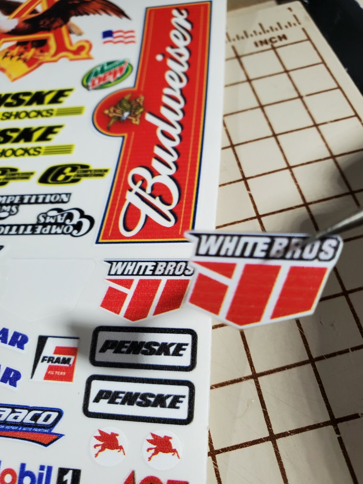 CLEAR VINYL #41 Citgo r/c car SHEET 5-R/C MODEL Decal 1/16th-1/12-1/10-DIE CUT