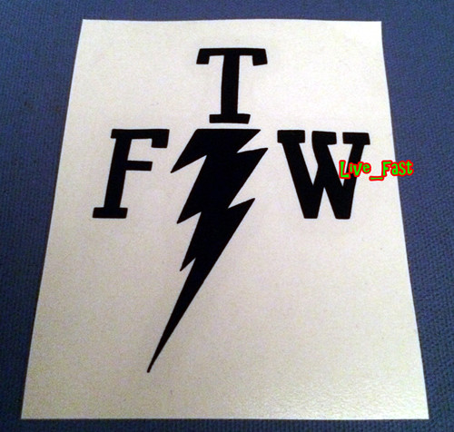 FOREVER TWO WHEELS DECAL STICKER VINYL outlaw biker ftw motorcycle tank badge