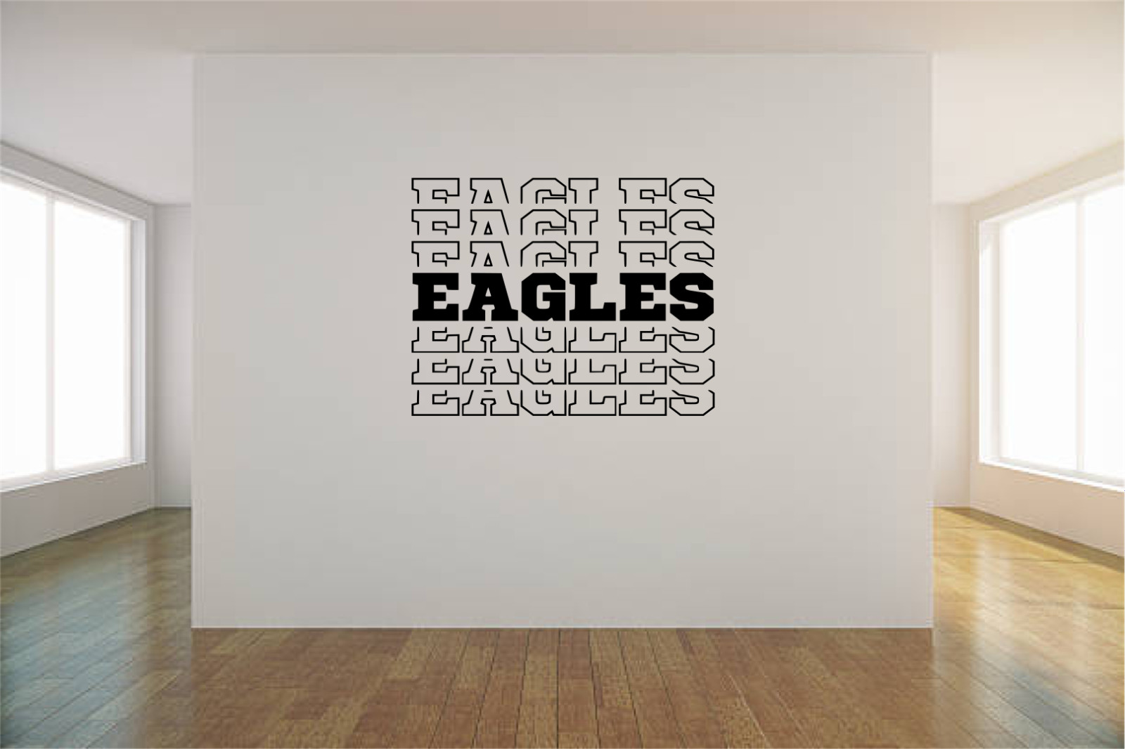 PHILIDELPHIA EAGLES DESIGN LARGE WALL VINYL ART DECAL 22" TALL by 28" WIDE