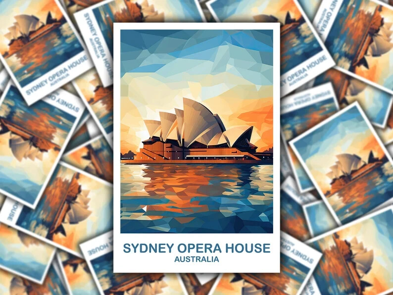Sydney Opera House Sticker – Australia Travel Art for New South Wales Lovers