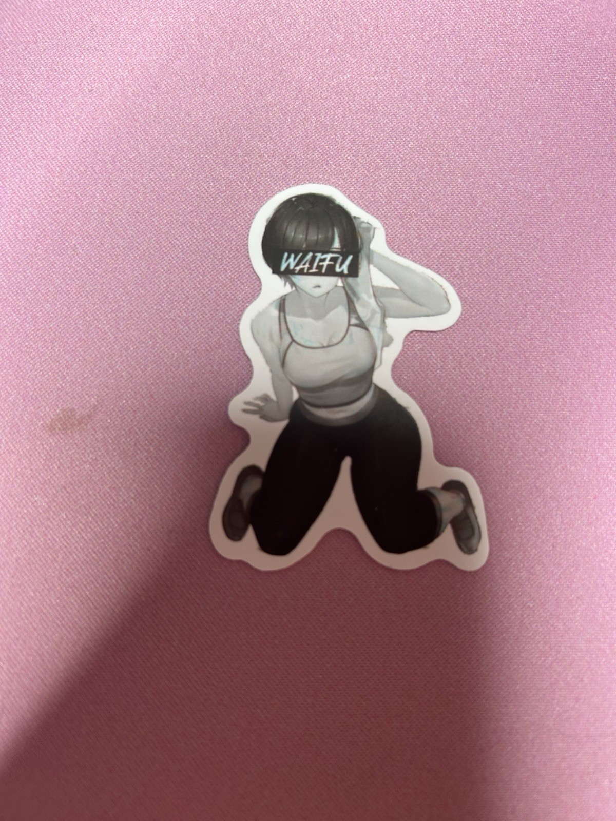 black and white waifu lewd stickers #14