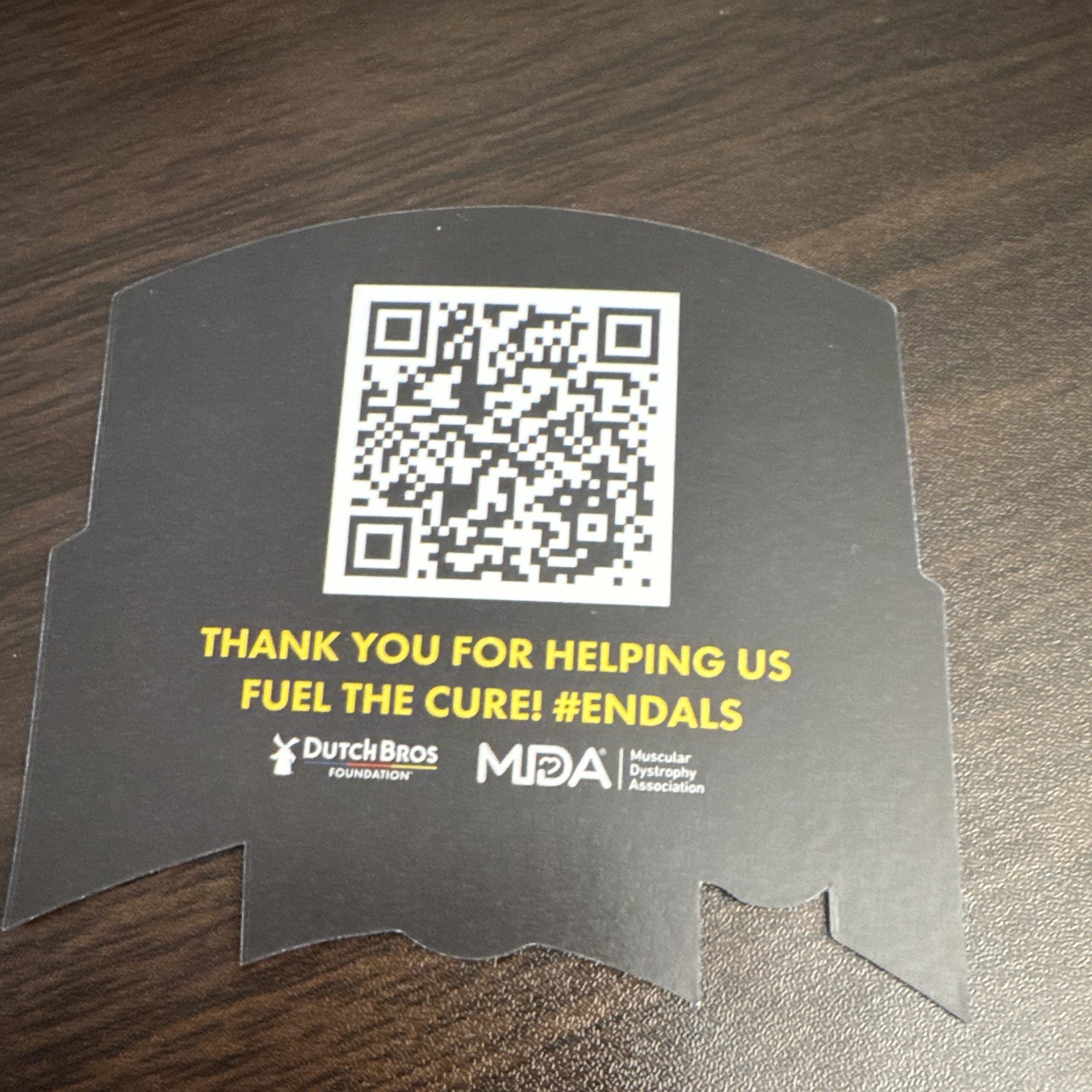 Dutch Bros Vinyl Sticker END ALS Drink One for Dane