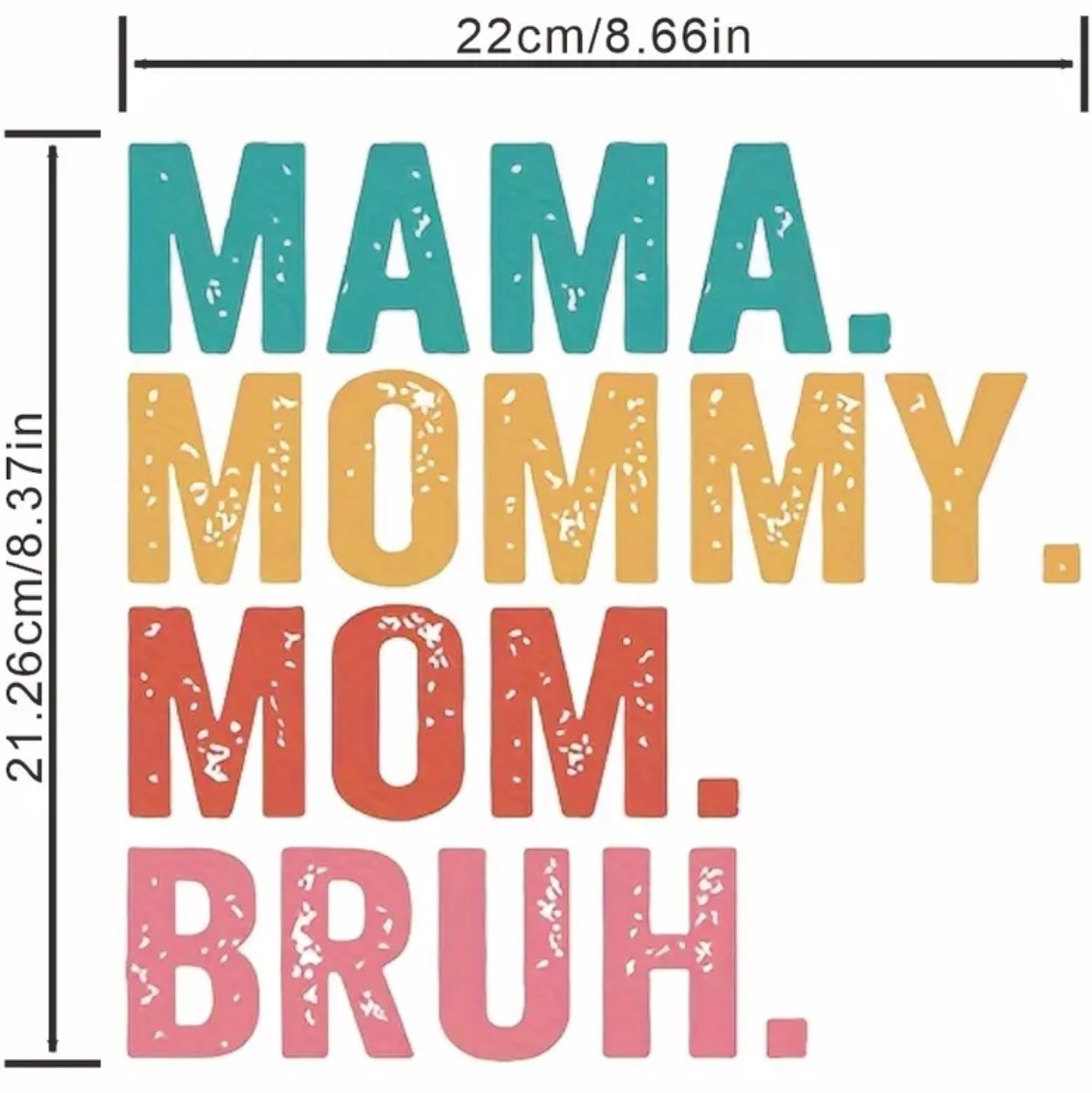 1 pcs Mama mommy mom bruh DTF- iron on heat transfer. New