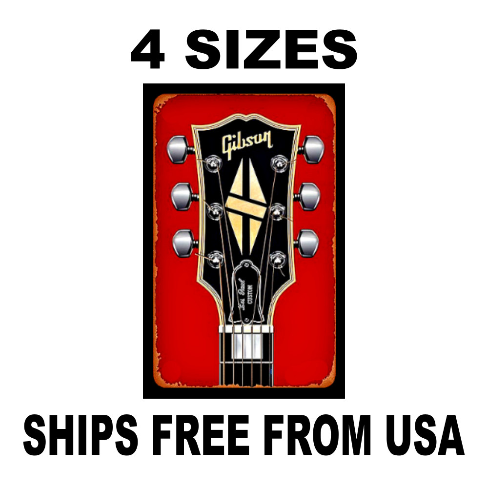 Gibson Guitar Sticker Sign. Les Paul Die Cut Glossy Vinyl Sticker