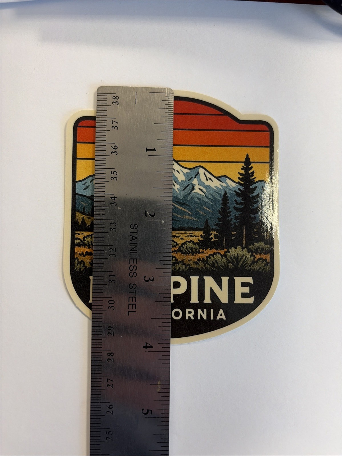 Big Pine California Eastern Sierra Nevada Mountains Sunset Sticker