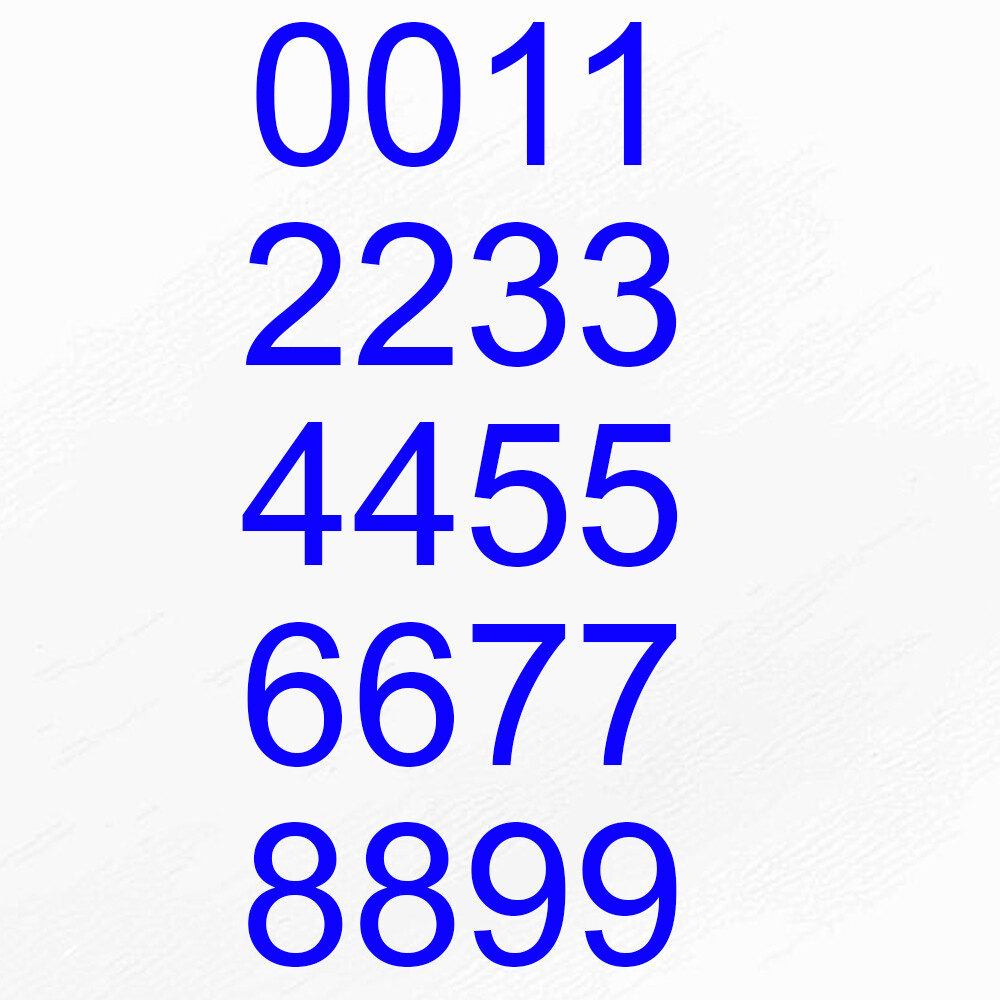 Blue Vinyl Custom Number Decal Sheet Mailbox Address Boat Sticker Kit