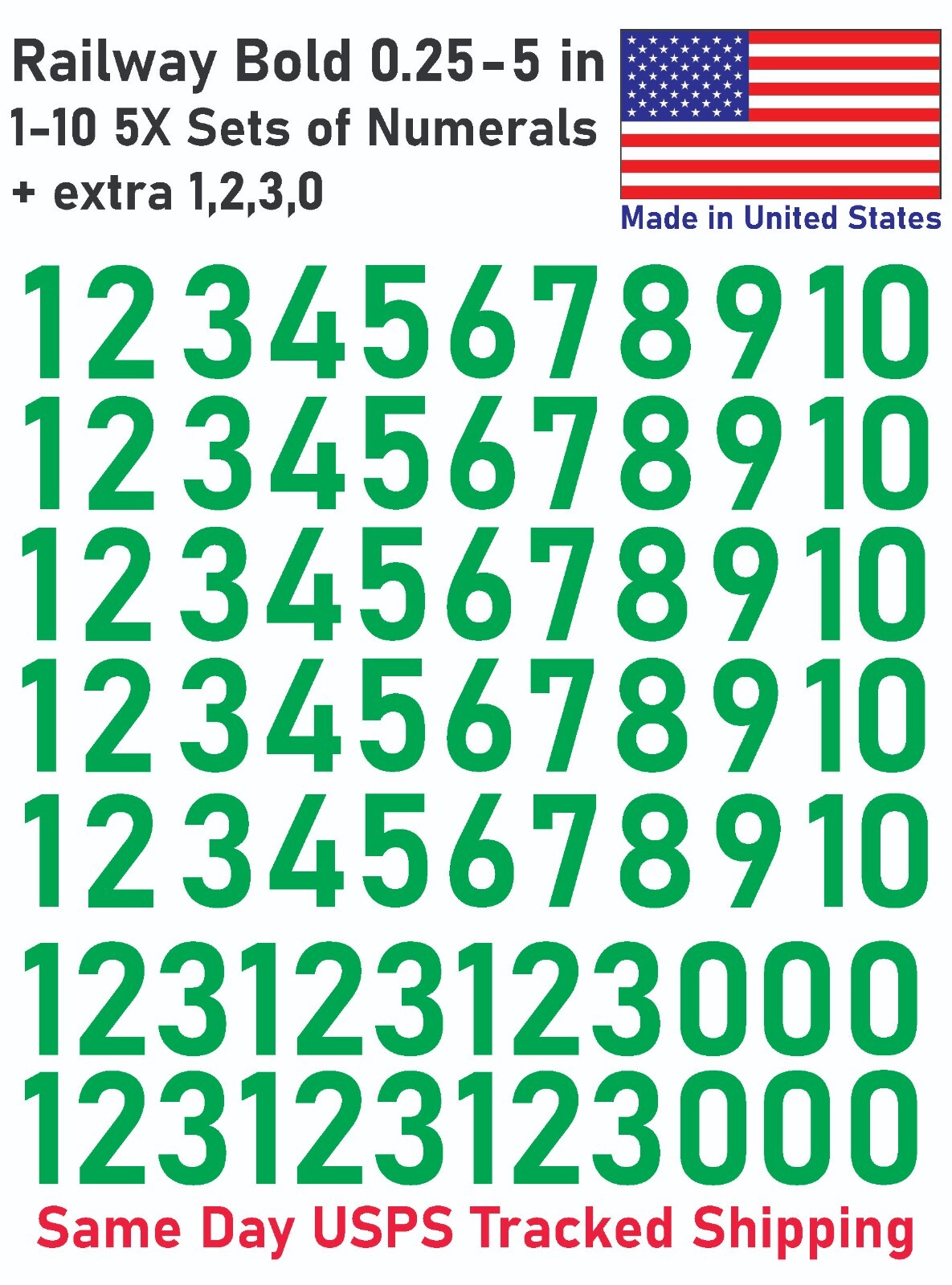1-10 50+20 Outdoor Vinyl Decal Numbers for Mailbox, Shop, Wall, Address, Locker
