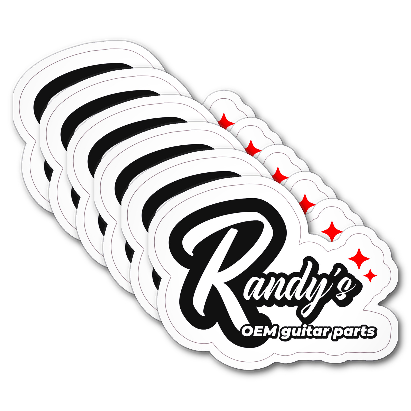Randy's OEM Guitar Parts Die-Cut Vinyl Stickers (6-Pack)