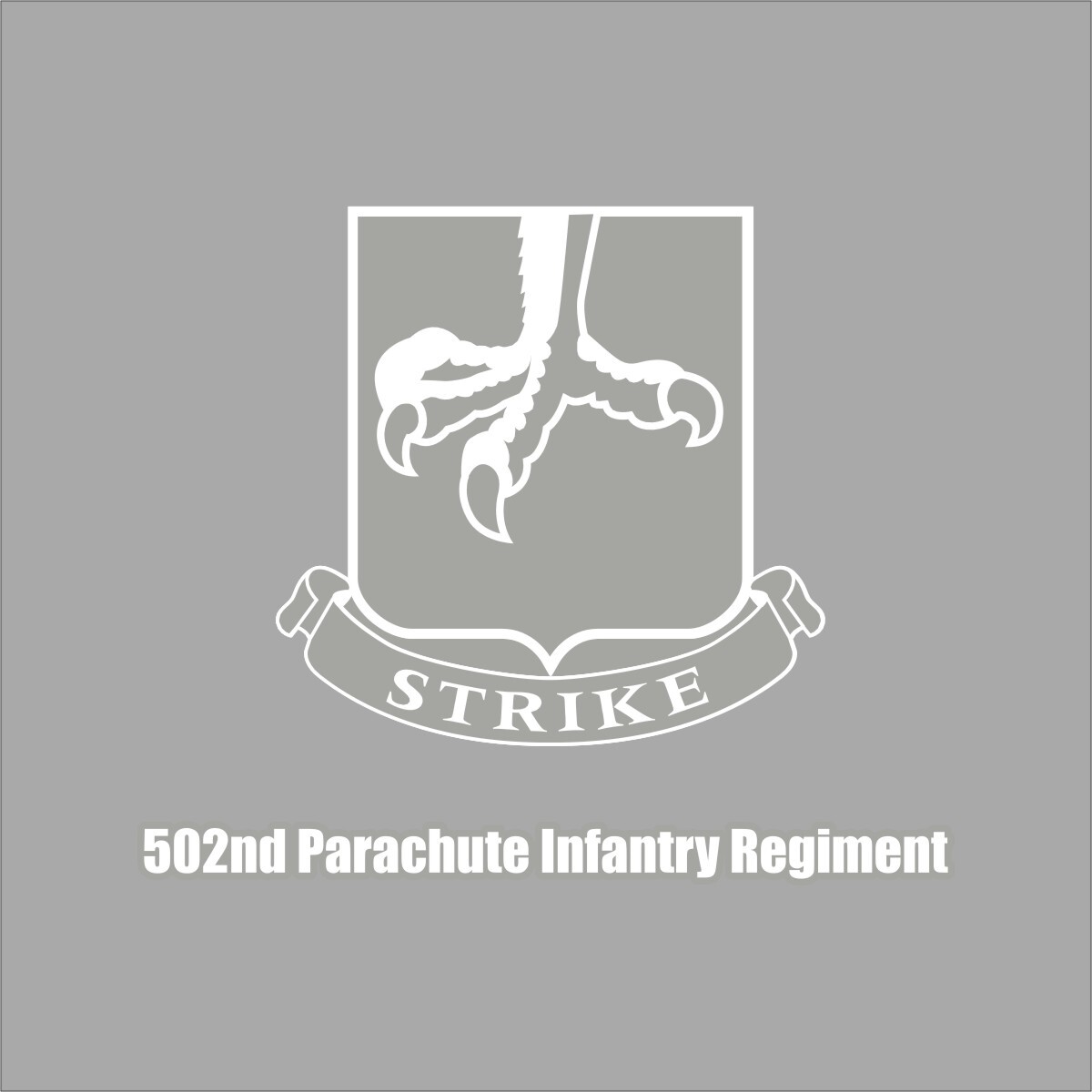 US Army 502nd Parachute Inf Reg Military 1 Color Window Wall Vinyl Decal Sticker