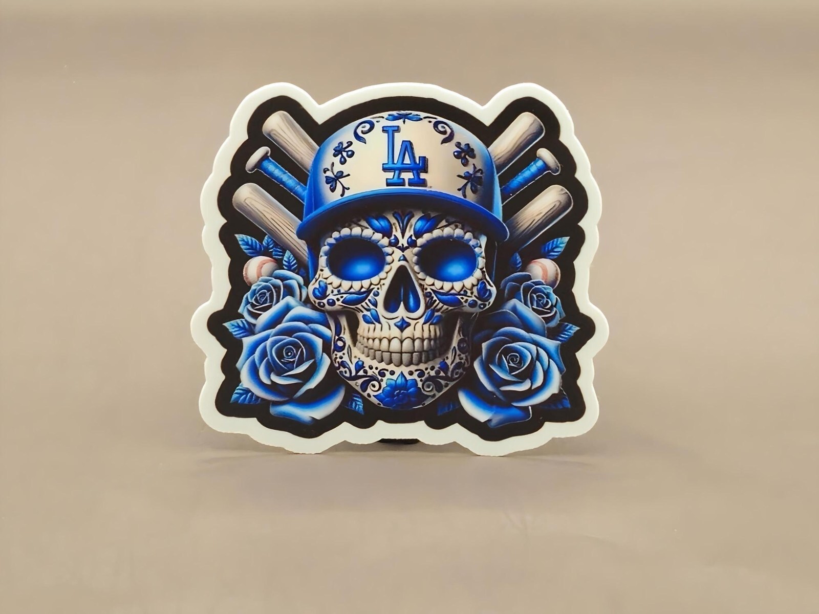 LA Los Angeles Vinyl Stickers Blue White Sports Baseball Decals Laptop Car