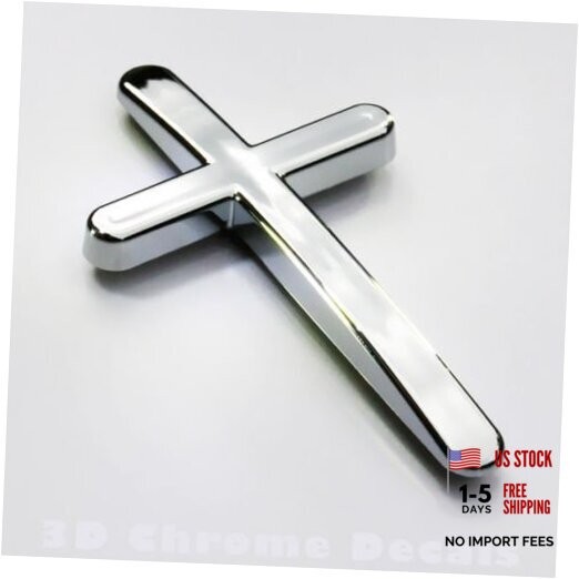 Car Chrome Decals Jesus Christian Cross car auto Bike 3D Chrome Emblem Decal